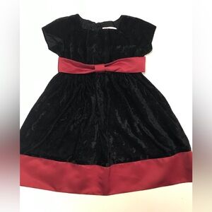 ROSETTA MILLINGTON - Black velvet special occasion dress, size 4T.